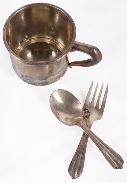 Lot 214373: VINTAGE 1940'S STERLING SILVER TABLEWARE SET