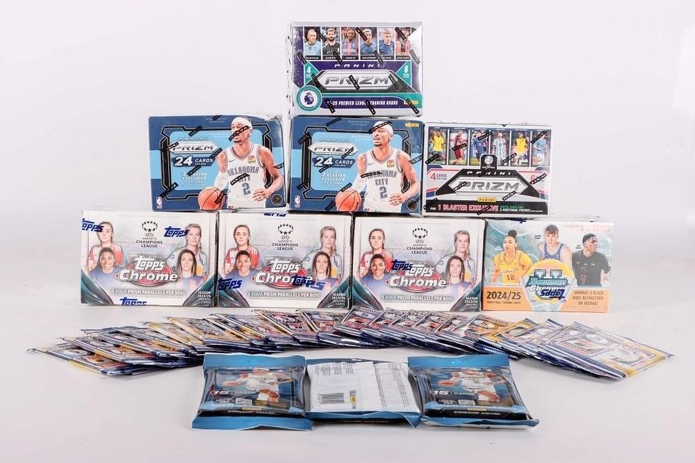 Lot 214412: MEGA LOT SEALED BASKETBALL & SOCCER CARDS