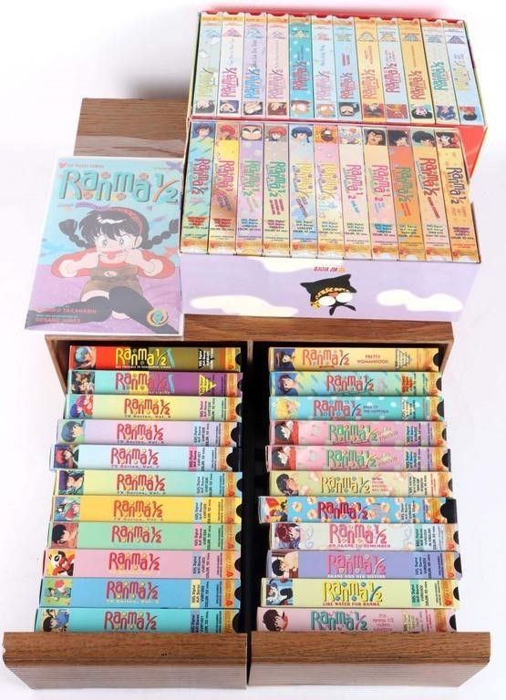 Lot 214419: RANMA 1/2 VHS BOX SET COLLECTION DUBBED - 45 TAPES