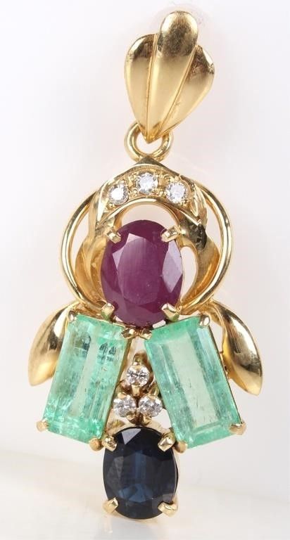 Lot 215191: 18K YELLOW GOLD DIAMOND LADIES PENDANT - 0.12 CTW