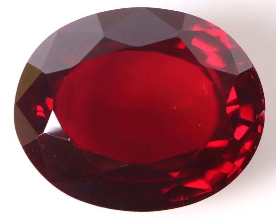 Lot 215252: HUGE 69.40CT OVAL RED RUBY LOOSE GEMSTONE