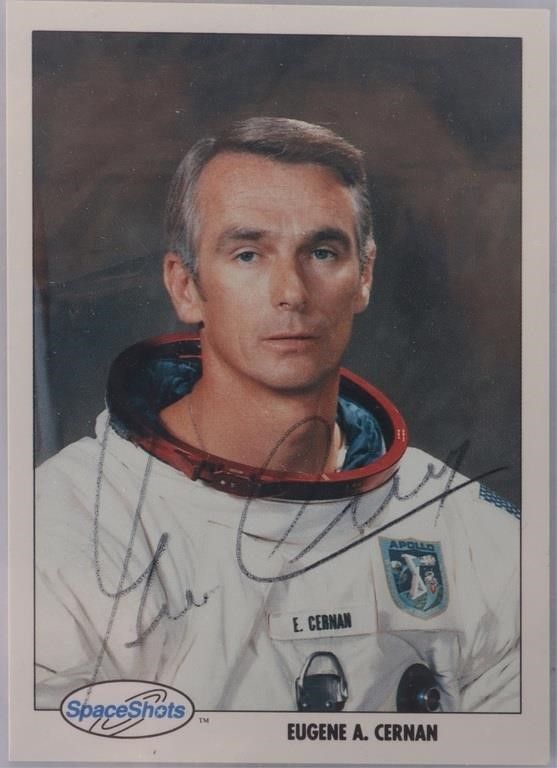 Lot 215379: SIGNED GENE CERNAN SPACESHOTS CARD