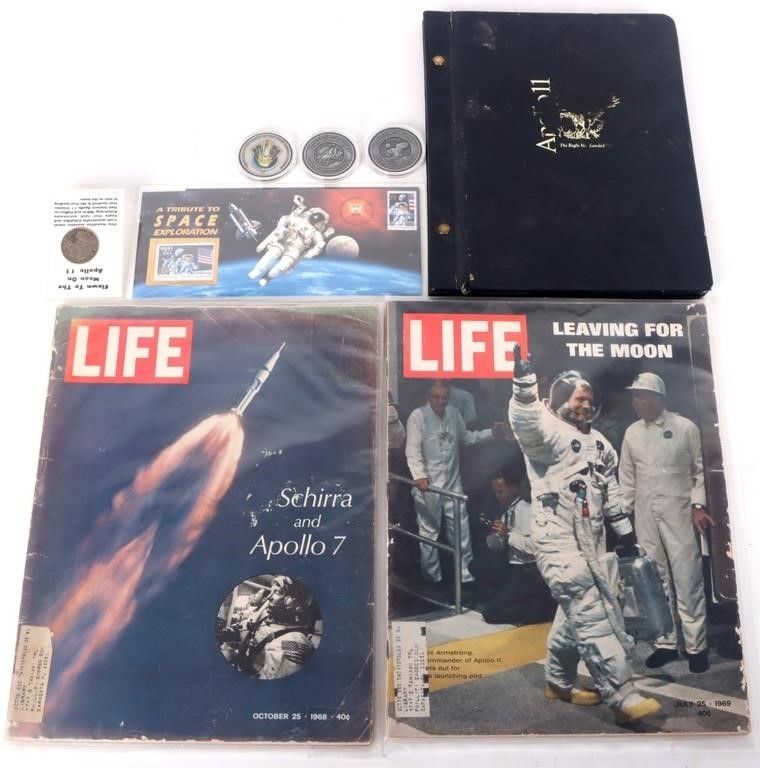 Lot 215383: APOLLO MISSION PARAPHERNALIA ASSORTED LOT (8)