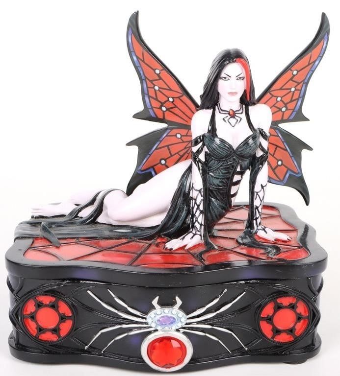 Lot 215392: ANNE STOKES THE SPIDERS WEB FAIRY KEEPSAKE BOX