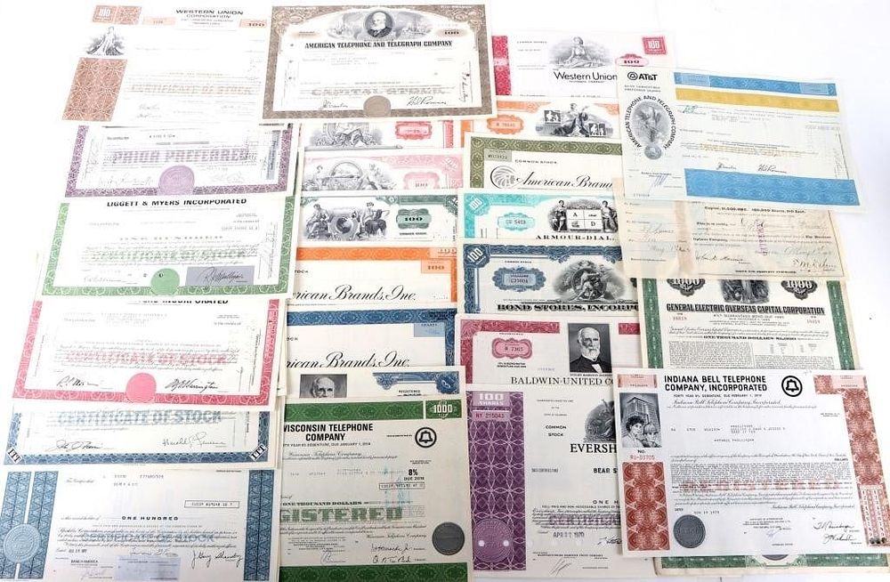 Lot 215397: 1900'S ISSUED STOCK COMPANY CERTIFICATES - 33