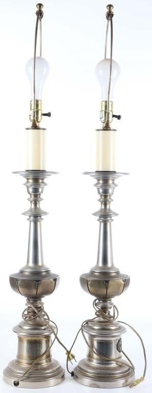 Lot 215406: ANTIQUE FRENCH LAMP P. A. S. REGNIER LOT OF TWO