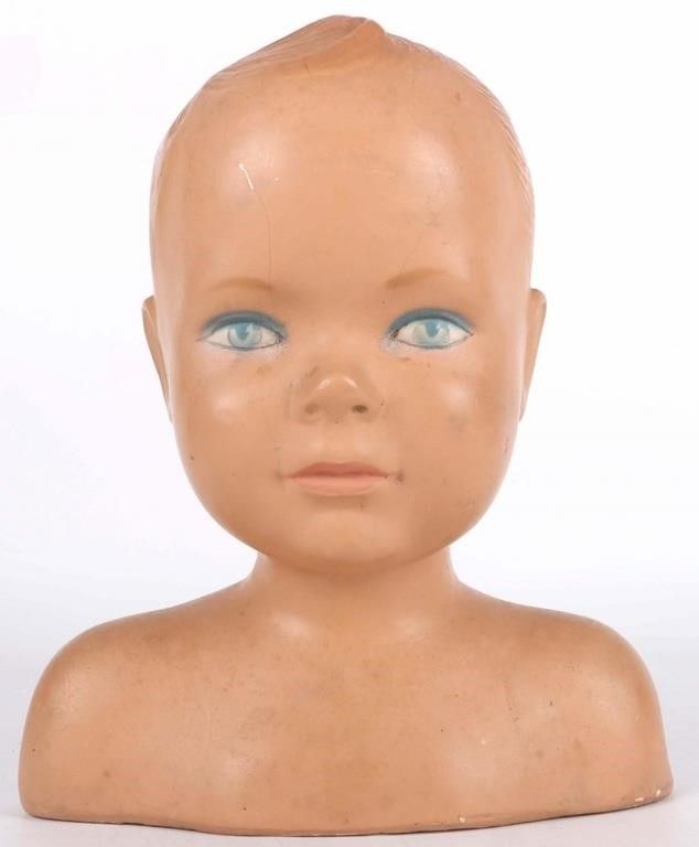 Lot 215426: VINTAGE MANNEQUIN BUST BOY