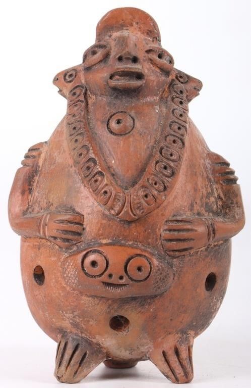 Lot 215434: PRE-COLUMBIAN MAYAN CARVED EFFIGY FIGURE