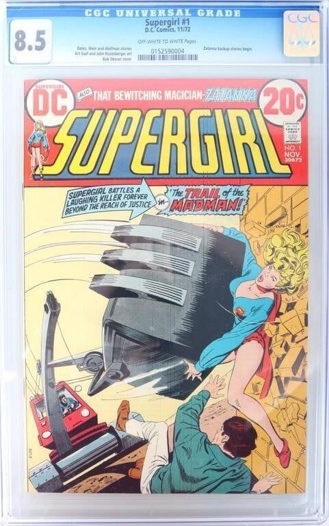 Lot 216168: SUPERGIRL #1 - ZATANNA STORY - COMIC BOOK CGC 8.5