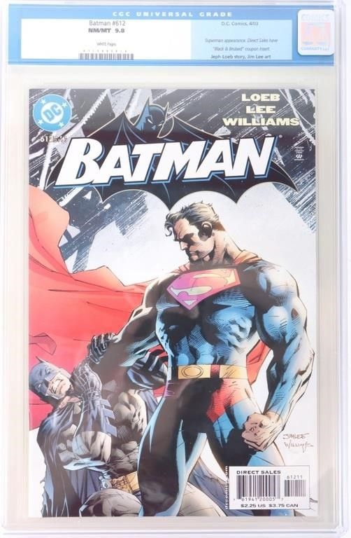 Lot 216169: BATMAN JEPH LOEB  JIM LEE #612 CGC 9.8