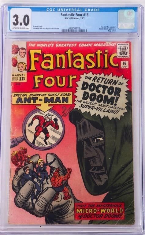 Lot 216170: FANTASTIC FOUR # 16 FROM 1963 CGC 3.0 PEARLA