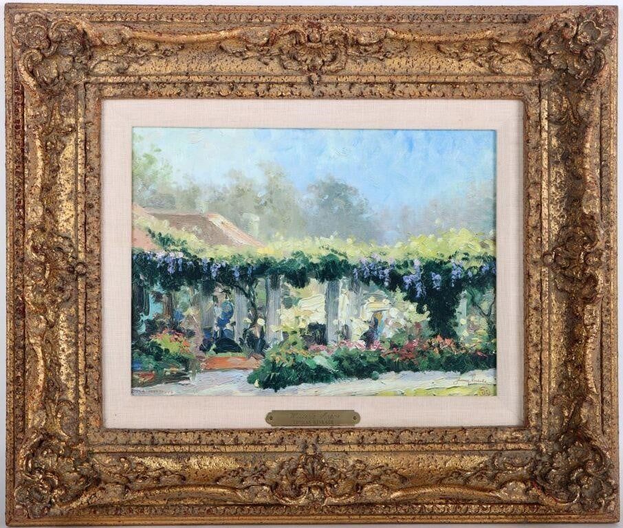 Lot 216181: T. KINKADE "WISTERIA  ARBOR" LIMITED GICLEE FRAMED