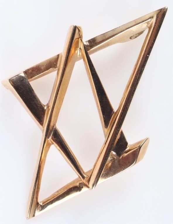 Lot 216204: 14K YELLOW GOLD LADIES ABSTRACT GILES PENDANT
