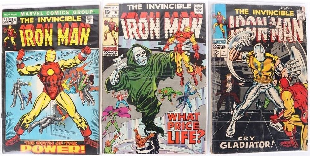 Lot 216264: IRON MAN #7, #19 & #47 SILVER AGE COMIC BOOKS