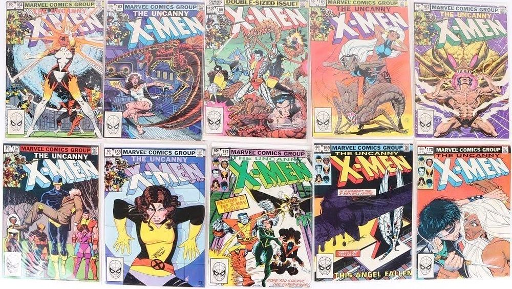 Lot 216266: UNCANNY X-MEN #162-171 1982 MARVEL COMICS LOT
