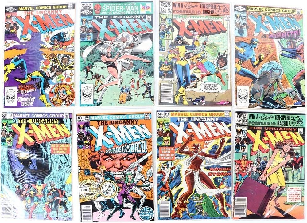 Lot 216267: UNCANNY X-MEN #146-153 1981 MARVEL COMICS LOT