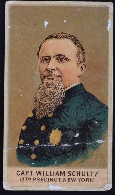 Lot 216289: GOLD COIN CHEWING TOBACCO WILLIAM SCHULTZ CARD