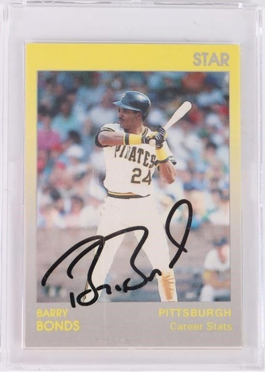 Lot 216290: 1991 BARRY BONDS AUTOGRAPHED CARD PIRATES