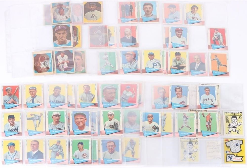 Lot 216294: 1960 & 1961 FLEER BASEBALL PARTIALLY COMPLETE SETS