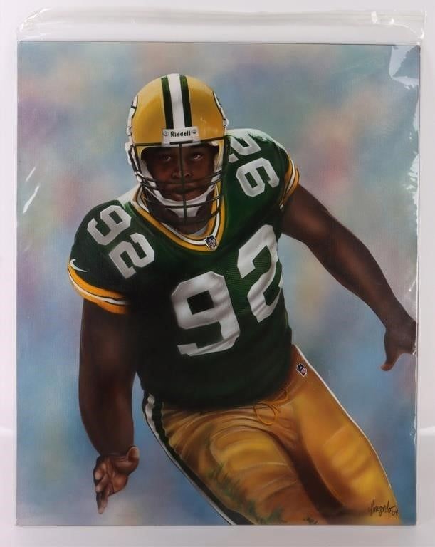 Lot 216301: REGGIE WHITE ORIGINAL PAINTING BY GARY LONGORDO