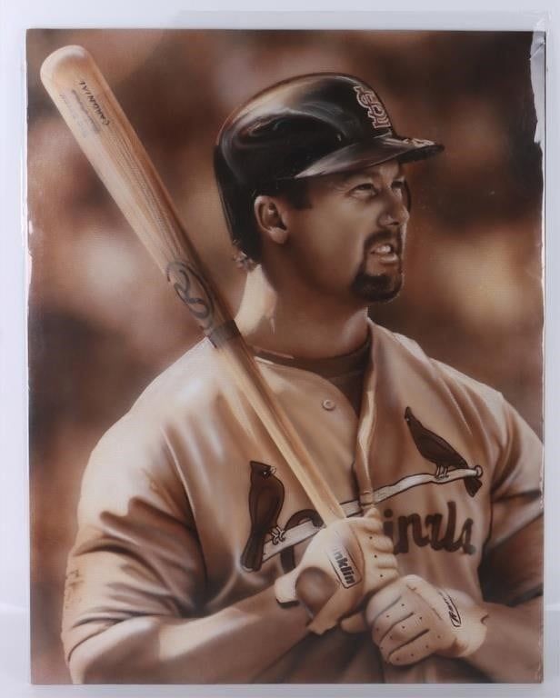 Lot 216302: MARK MCGWIRE ORIGINAL PAINTING BY GARY LONGORDO