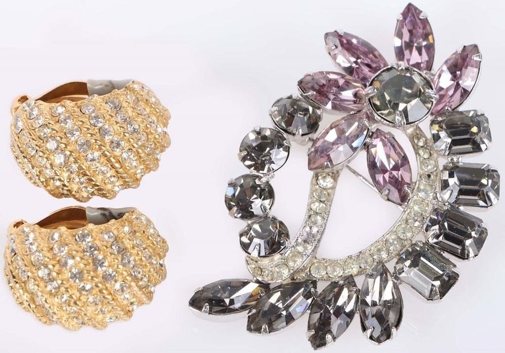 Lot 216349: VINTAGE CINER & EISENBERG RHINESTONE JEWELRY