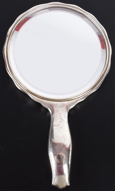 Lot 216358: ANTIQUE WHITING STERLING SILVER VANITY MIRROR 1897