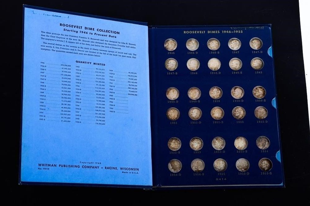 Lot 216393: COMPLETE ROOSEVELT DIME COLLECTION 1946-1965