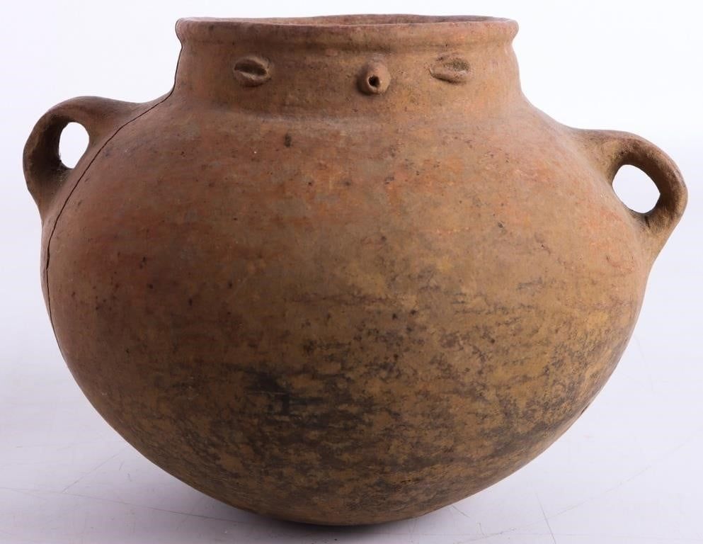 Lot 216426: ANTIQUE HANDMADE TERRACOTTA JAR/ BOWL
