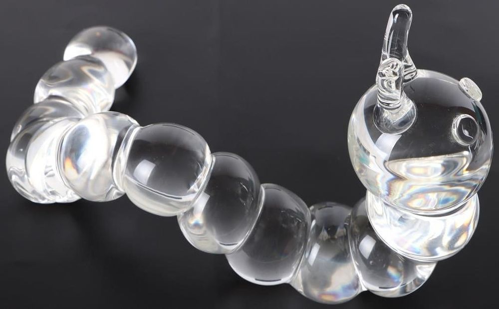 Lot 216438: STEUBEN ART GLASS CATERPILLAR 11.5" LONG SIGNED