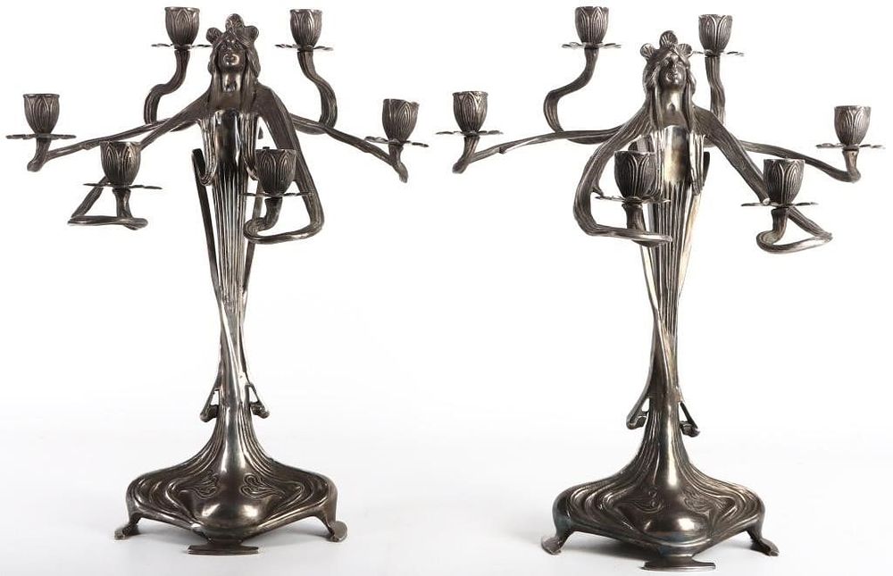 Lot 216452: VINTAGE CASTILIAN IMPORTS FIGURAL CANDELABRAS