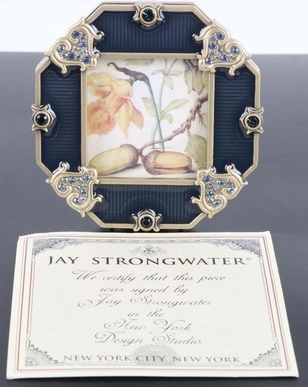 Lot 216454: SIGNED JAY STRONGWATER PICTURE FRAME W/ BOX