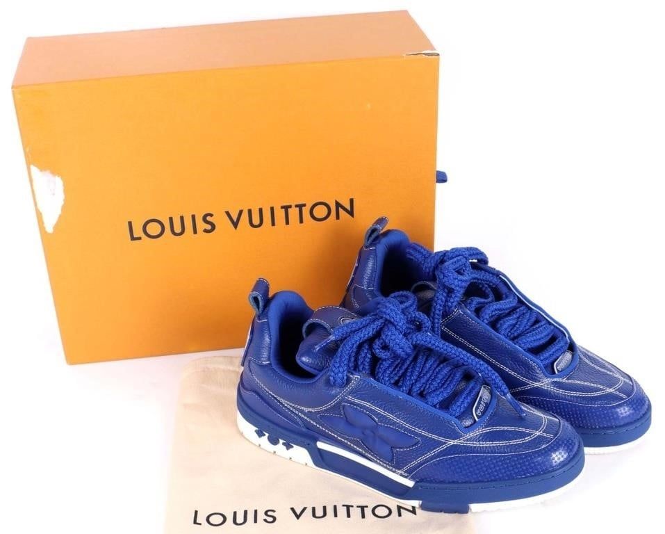 Lot 216457: LOUIS VUITTON LV SKATE TRAINER SNEAKER BLUE/WHITE
