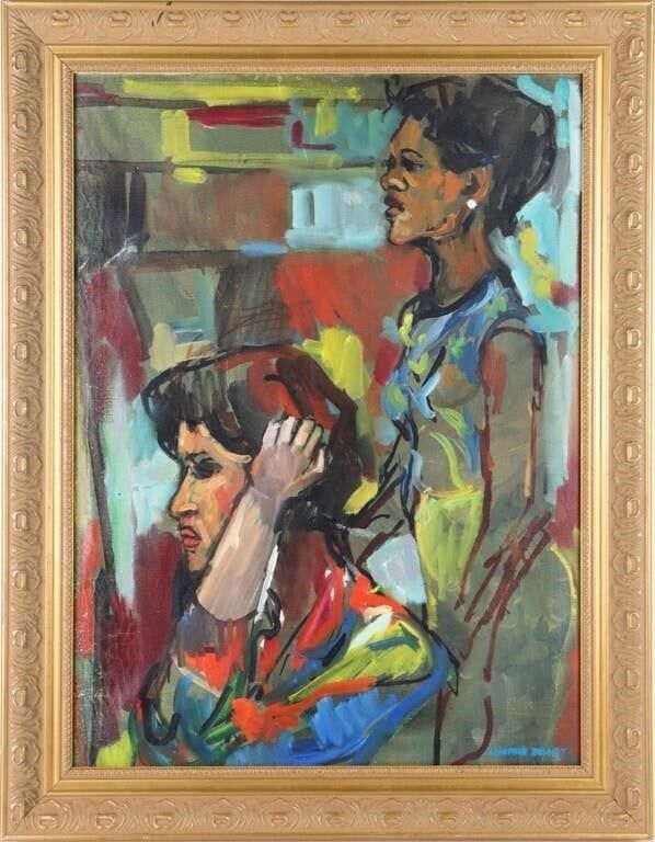 Lot 218192: AFTER BEUFORD DELANEY (1901-1979) OIL PORTRAIT