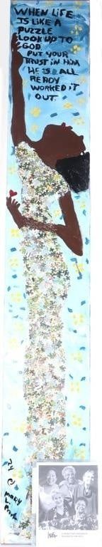 Lot 218200: MARY L. PROCTOR "WHEN LIFE IS LIKE A PUZZLE" OIL