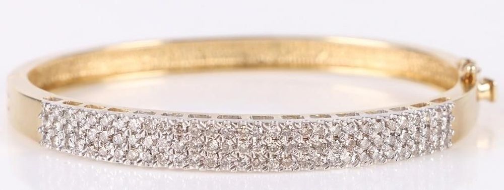 Lot 218213: 0.90CTW DIAMOND 14K WHITE & YELLOW GOLD BRACELET