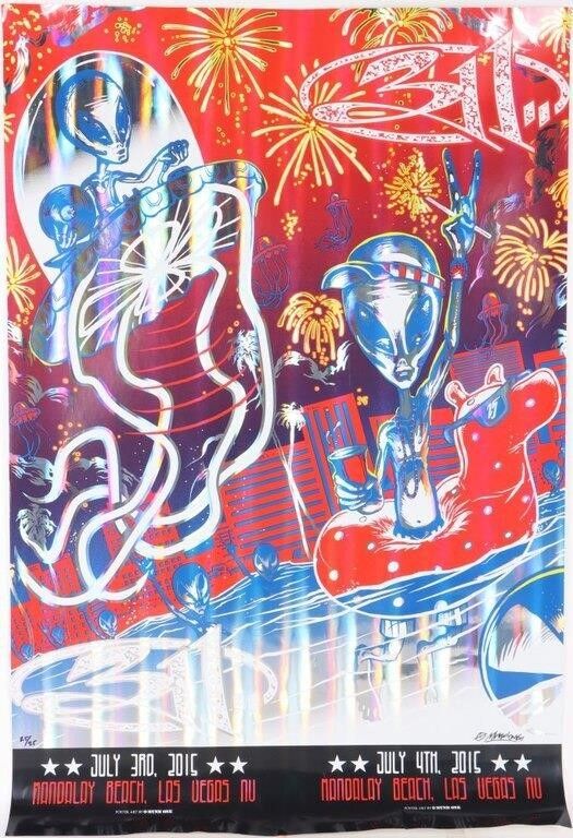 Lot 220360: MUNK ONE 311 RAINBOW FOIL MANDALAY BEACH LV POSTER