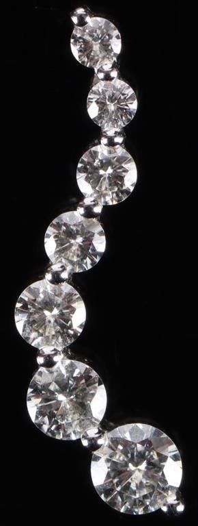 Lot 220376: 14K WHITE GOLD DIAMOND JOURNEY PENDANT
