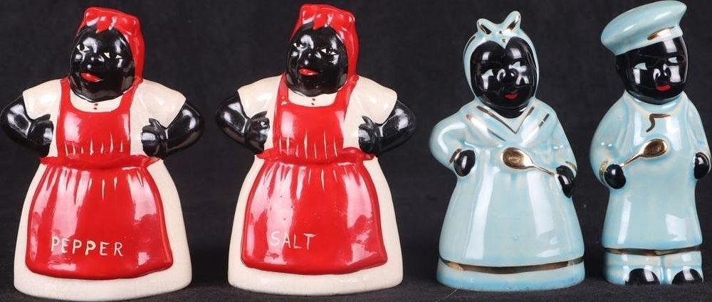 Lot 220432: VINTAGE AUNT JEMIMA SALT & PEPPER SHAKERS LOT OF 4