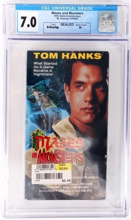 Lot 220444: VHS MAZES AND MONSTERS VHS CGC 7.0 1982 RELEASE