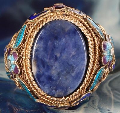 ANTIQUE FILIGREE GOLD TONE STERLING SILVER RING. Antique filigree gold-tone sterling silver 