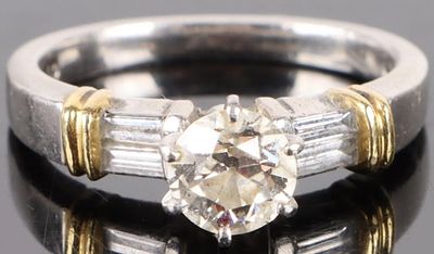 PLATINUM &18K M&B .75CT DIAMOND LADIES WEDDING SET. Platinum &amp; 18K gold Maier &amp; Berkele 