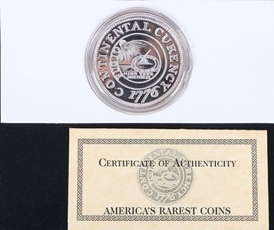 2 OZT FINE SILVER CONTINENTAL DOLLAR BULLION ROUND. America's Rarest Coins 2 Troy ounce fine 