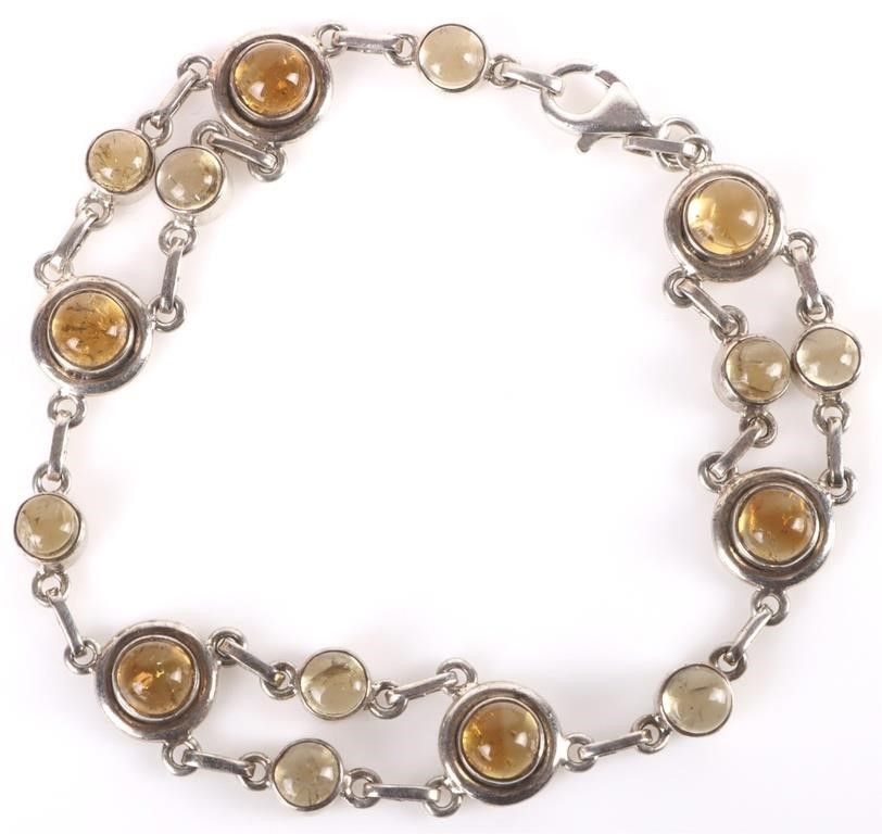 Lot 222160: YELLOW CITRINE STERLING SILVER LADIES BRACELET