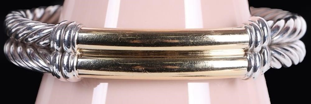 Lot 222171: 18K GOLD OVER STERLING SILVER JG SIGNED BRACELET