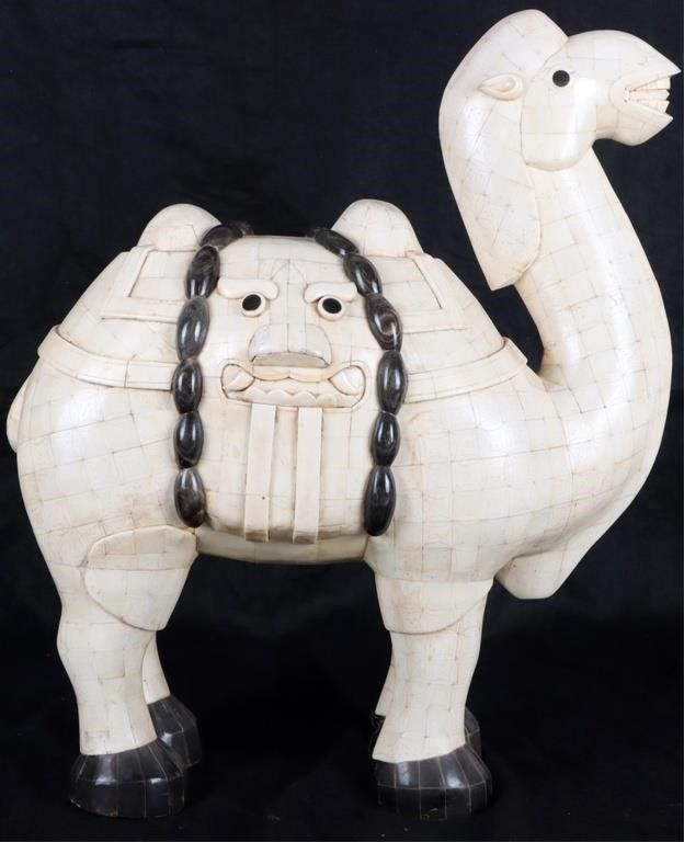 Lot 222184: HANDMADE ORIGINAL CHINESE BONE CAMEL STATUE