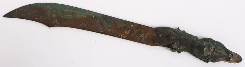 Lot 222188: ANTIQUE JAPANESE SHAKUDO MEIJI ERA LETTER OPENER