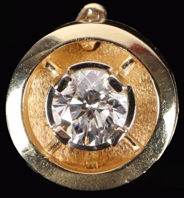 Lot 222254: VS D-COLOR DIAMOND 14K YELLOW GOLD LADIES PENDANT