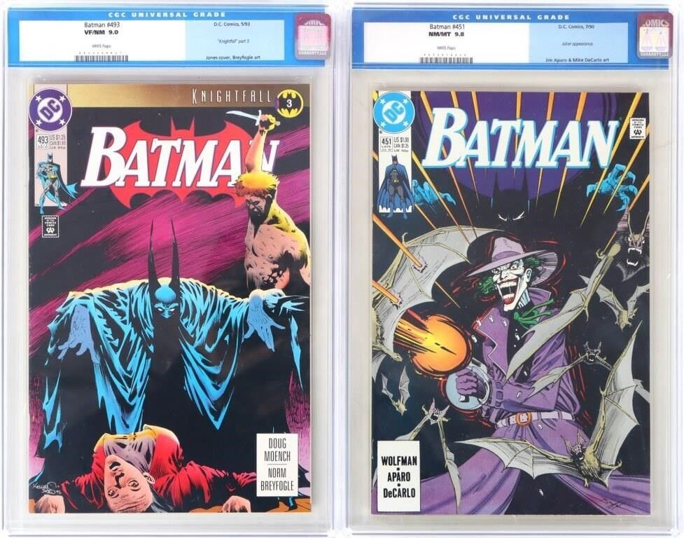 Lot 222275: BATMAN CGC GRADED LATE ISSUE COMICS DUO LOT
