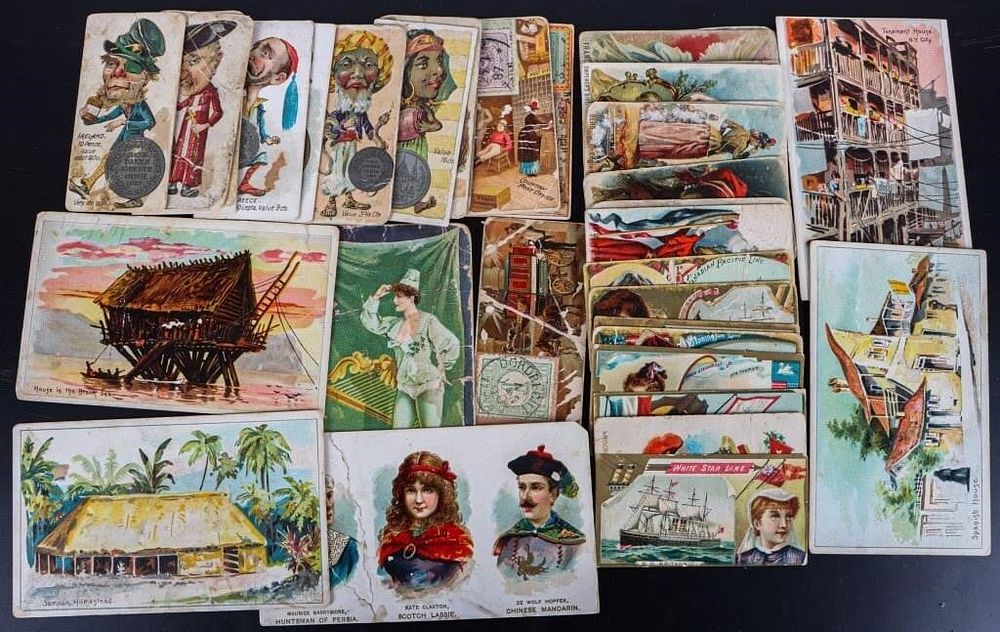 Lot 222282: W. DUKE SONS & CO TRAVEL TOBACCO CARDS (36)